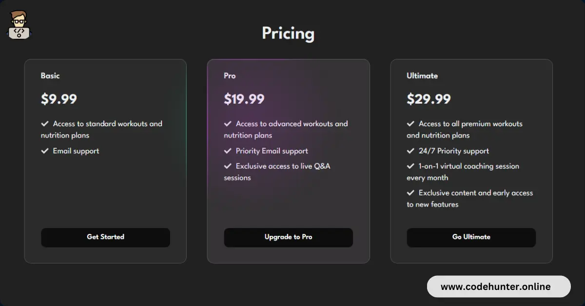 How to Create a Pricing Table Using HTML, CSS, and JS