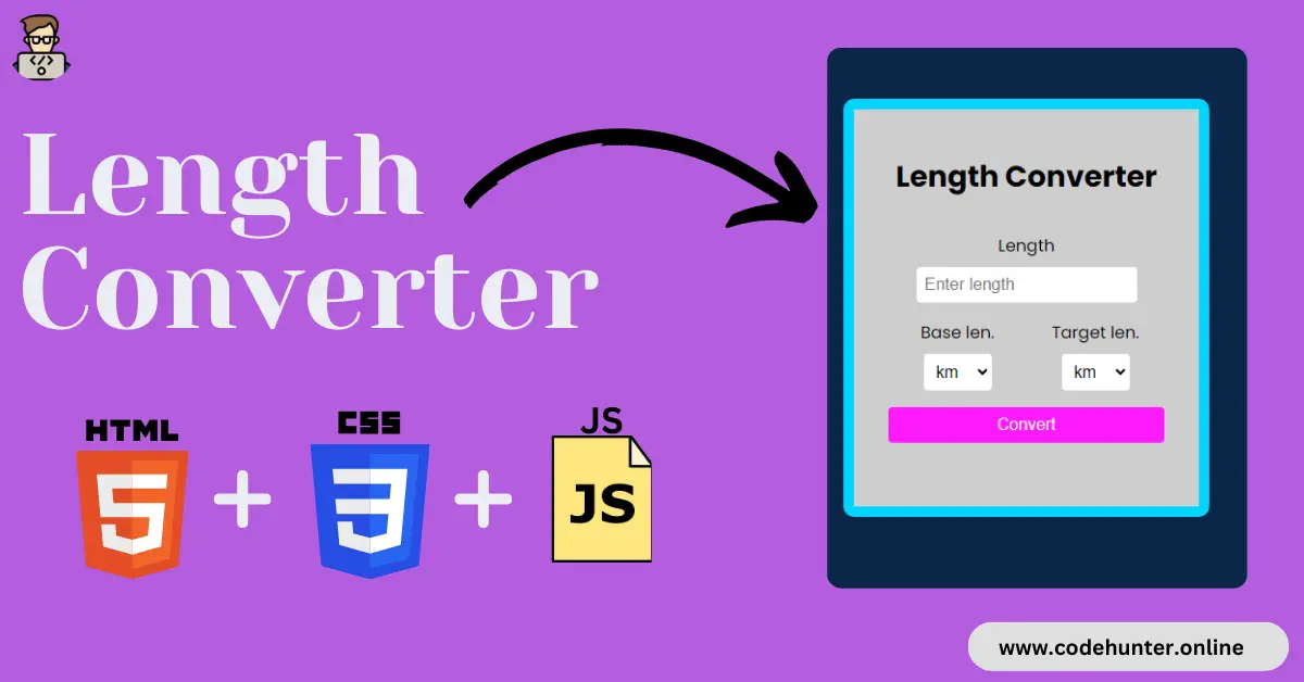 Length Converter using html css and JavaScript