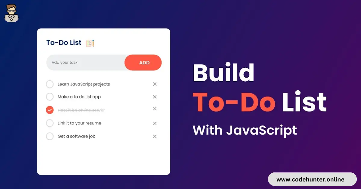 ToDo List App Using HTML CSS and JavaScript