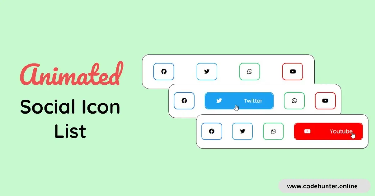 animated social icon using html and css