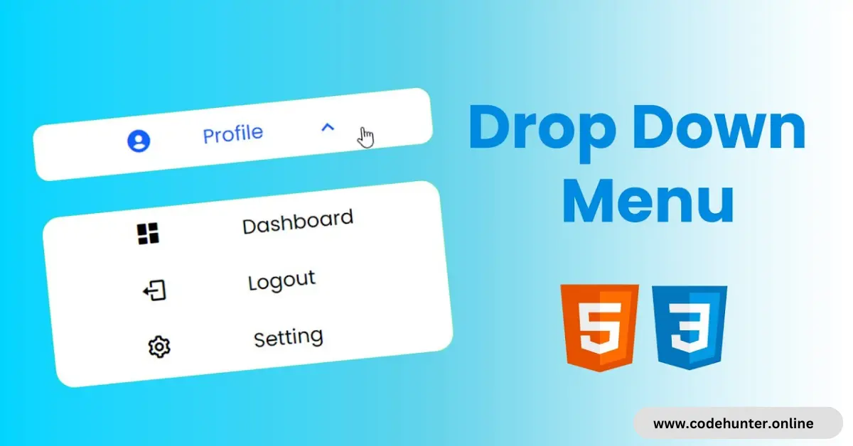 how to create a drop down menu using html css and javascript