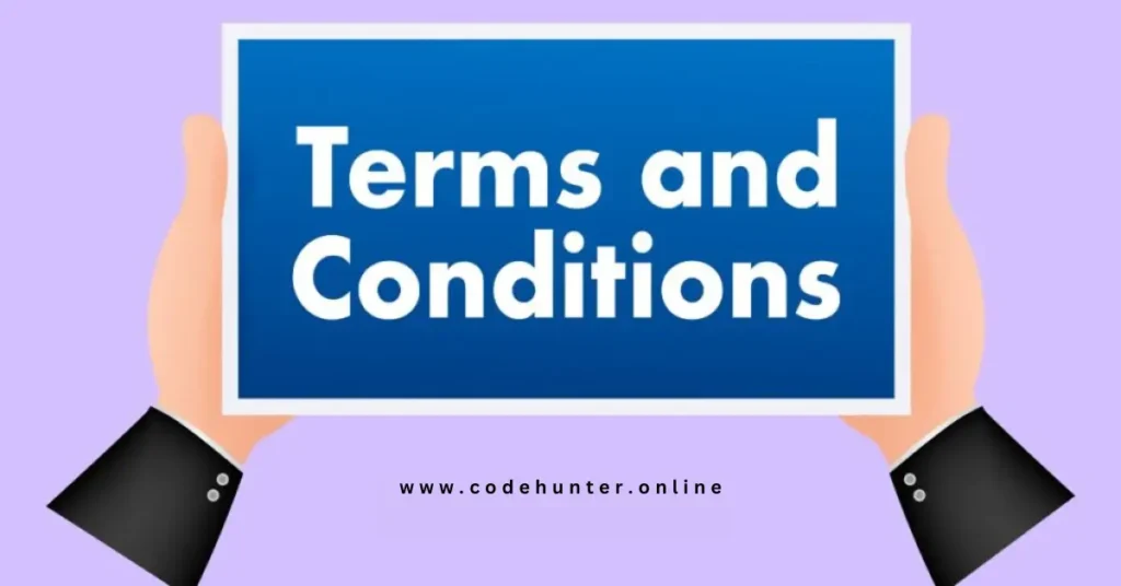 terms and condition code hunter